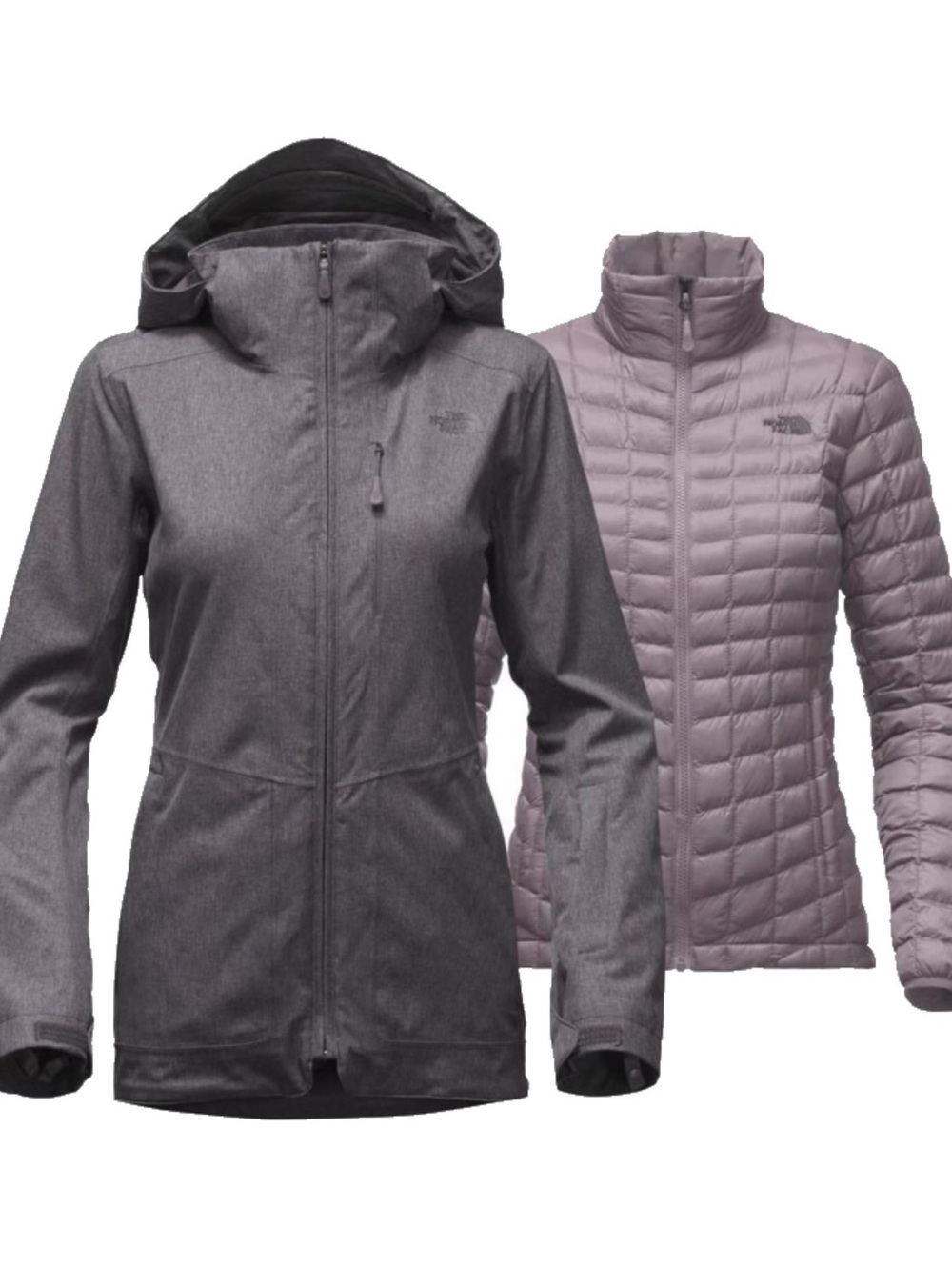 The North Face ThermoBall Snow Triclimate 3-in-1 Parka - Rabbit Grey Heather